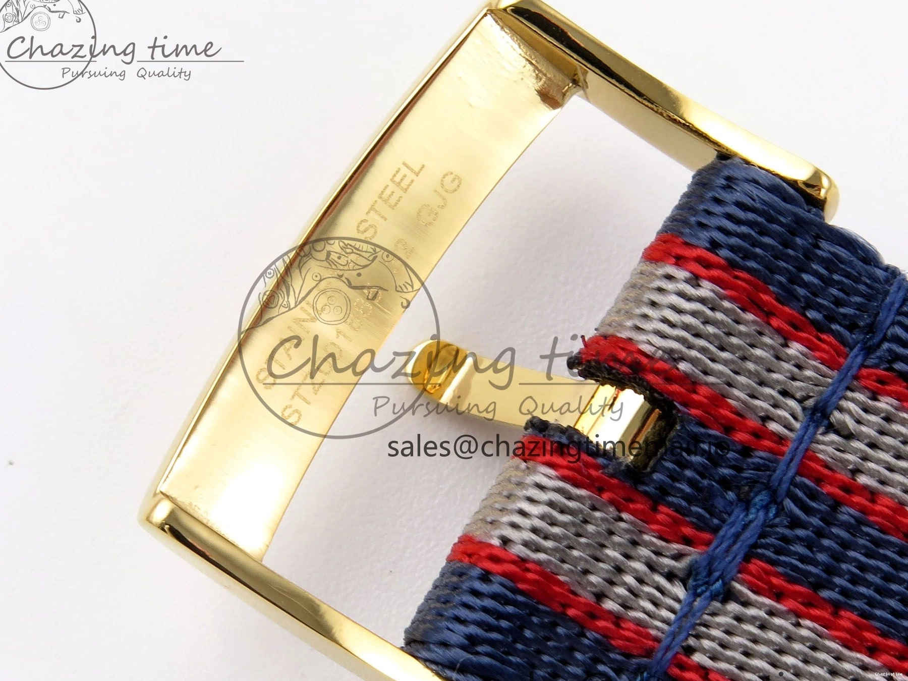 0408 Seamaster 300m Diver YG OMF 1:1 Best Edition Blue Orange Ceramic White Dial on Blue Nato Strap A Colorful 7704